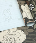 Peel And Stick Floral Wallpaper Removable Mural With Vintage Rose Leaf Pattern In Black Brown And Beige Easy No Mess Install