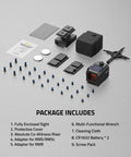 Solar Enclosed Red Dot Sight For ACRO Style Builds, 2 MOA Dot With 36 MOA Circle, Dual-Lens Enclosure Keeps Hellish Dust Out, Shock Resistant, Mud And Debris Guard, Quick Target Acquisition, All-Weather Precision. kit with sight, mounts, cover, wrench, cloth, batteries