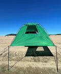 SUV Sport Multi Use Outdoor Shade Shelter Tent Camping Awning With Three Poles Two Legs And Carry Bag Ideal For Tailgates Beach Trips And Backcountry Expeditions Jolly Green on sandy terrain