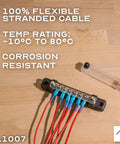 Image of 22 AWG UL1007 Tinned Copper Hook Up Wire 300V Single Conductor Multi Stranded Blue 100 Feet, flexible and corrosion resistant.