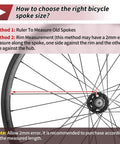 Diagram showing measurement methods for 14G J Bend Bicycle Spokes 294mm Length With Nipples for MTB Wheels