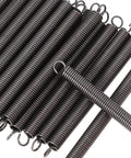Get The Ultimate 20 Pc Small Stainless Steel Extension Springs Kit With Hook Ends Perfect For Quick Home Repairs Crafts And Mechanical Jobs To Fix Fence Gates Appliance Hinges Super Easy Install Tension Hardware.. black extension springs with hook ends, close-up