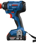 Two-In-One 18V Impact Driver Kit with 1/4 Inch Quick-Change Hex and 1/2 Inch Drive, Lightweight Power Tool