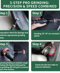 Low Speed Air Tire Buffer Kit With Tungsten Carbide Heads 42 Mm And 55 Mm For Inner Liner Polishing And Patch Tools