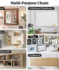 Beefy 41 Inch French Cleat Hanger Set, Heavy Duty Picture Hanging Hardware, Aluminum Build For Large Frames, Mirrors, And Cabinets, 2 Pairs, Rust Resistant, Supports Up To 500 Lb. wall-mounted mirror, whiteboard, cabinet, shelf, poster, and headboard displays
