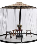 Chill Out Bug Free With This Awesome Hanging Mosquito Net For Your Patio Umbrella Super Easy Setup Weighted Bottom Keeps It Down Tight Fits Nine To Ten Foot Umbrellas Outdoor Polyester Screen installed on patio umbrella.