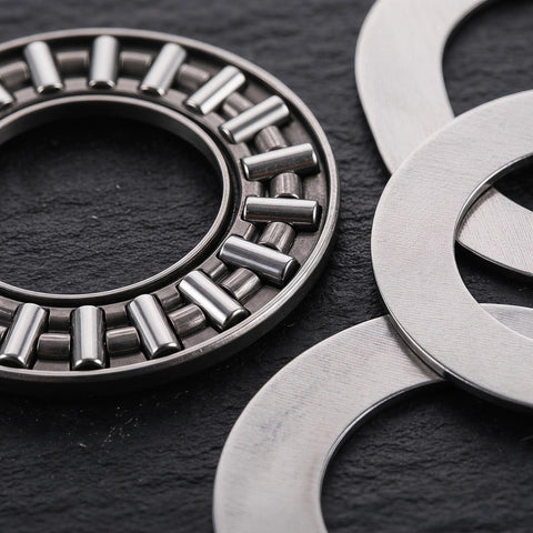 Heavy Duty 4 Set Compact Thrust Roller Bearing Kit With Carbon Steel Needle Washers 20mm Bore 35mm Outer Diameter 2mm Width Fits Lawn Tractor And Garden Mowers To Slash Vibration And Keep Moving Smooth Like Ice Cream On A Hot Summer Day For Real, close-up