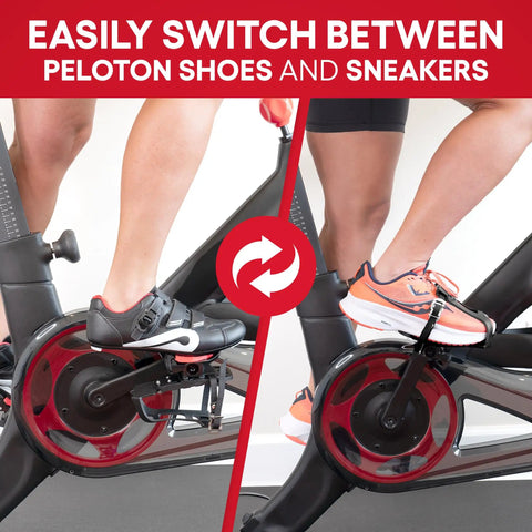 Dual Function Toe Cages For Peloton Pedals So You Can Roll In Sneakers Or Peloton Shoes And Switch Between Regular Shoes Cycling