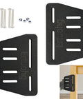 Built Tough Heavy Duty Bed Frame Adapter Connector Plates For Secure Headboard Mounting, solid steel brackets with screws.
