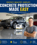Heavy Duty Water Based Concrete Sealer For Garage And Driveway delivering tough as nails chemical protection in garage with finished floor.