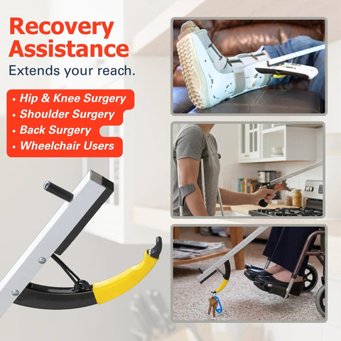 26 Inch Reacher Grabber Tool With Lightweight Aluminum Build Trash Picker And Garden Nabber Reaching Claw Portable Dressing Aid Handy Pickup Tool For Reaching High Shelves And Dropped Items