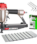 Pro Grade 16 Gauge Finish Nailer Pneumatic Straight Nail Gun With Quick Jam Release for pros and DIYers with accessories