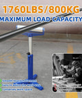 Heavy Duty Roller Stand For Woodworking With Smooth Rollers And Quick Height Adjustments From 22 To 38 Inches delivering 1760 lbs capacity in workshop.