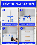 Heavy Duty Cabinet Hardware Jig And Pull Handle Template Featuring Exact Imperial Metric Readouts And Integrated Center Punch for easy installation steps.
