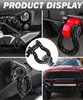 1/2 Inch D Ring Shackle With 9/16 Inch Screw Pin, Heavy Duty Tow And Recovery Shackle For Off Road Adventures, UTV ATV And Trailer Gear, No Gap Design, Won't Slip At Speed, Up To 4,000 Lbs. mounted on off-road bumpers