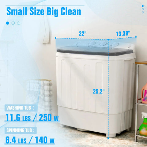 Game Changing Portable Washer And Dryer Combo Featuring An 18 Pound Twin Tub Setup built to crush daily dirt in small spaces