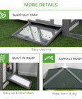 Features of 77 Inch Wooden Chicken Coop With Nesting Box And Removable Tray Outdoor Hen House With Ramp Run Ventilated Window