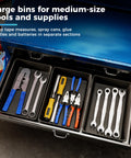 Six Large Tool Box Organizer Trays With EVA Non Slip Pads For Home Garage And Office Use Pro Grade L Size Drawer Bins