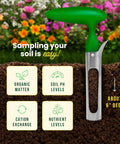 Garden Soil Test Kit To Tailor Your Care Plan By Testing pH And Macronutrients And Micronutrients With Results In Three To Four Weeks For A Healthier Yard And Stronger Growth, shown with sampling tool and soil analysis features, ideal for precise soil testing.