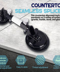 Two Pack Laminate Floor Gap Repair Tool and Pro Countertop Alignment Clamp Set With Adjustable Granite Seam Setter and Heavy Duty Vacuum Suction Cups for Granite Marble Stone Slab Glass on tile surface