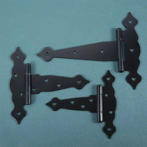 Heavy Duty 8 Inch Black Barn Door Hinge Strap Hinges For Sheds Gates And Wooden Fences With Screws Decorative Hardware