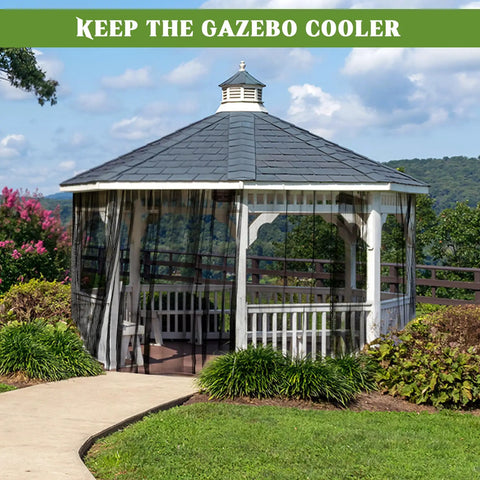 39 By 10 Foot Mosquito Netting For Garden And Patio, Bird And Bug Guard To Protect Veggies And Fruits on gazebo