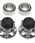 Drop In Ready Front And Rear Wheel Bearings And Hubs Kit With Timken Precision For Hyundai Accent Fwd 2012 To 2017 Replacement Set