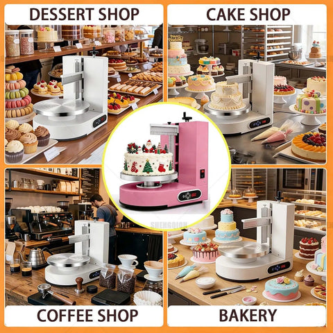Automatic Cake Icing Spreading Machine With 200W Copper Motor in dessert, cake, coffee shops, and bakeries