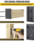 20 Pack ADC-12 Aluminum Deck Railing Brackets For Connecting 1.5 By 3.5 Inch Wood Deck Posts To Handrails installation guide