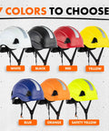 Worksite Ready Lightweight Hard Hat With ANSI Z89.1 Type 1 Class E Safety OSHA Compliant Red ABS Helmet in 7 colors