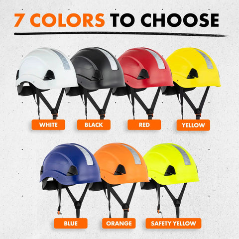 Worksite Ready Lightweight Hard Hat With ANSI Z89.1 Type 1 Class E Safety OSHA Compliant Red ABS Helmet in 7 colors
