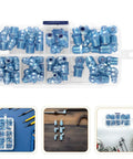 Essential 100 Pc Grease Fitting Kit With Hex Zerk Nipples For Heavy Machinery Repair And Fast Lubrication On All Mechanical Joints Using Galvanized Iron Build That Hits The Spot, blue zerk fittings in case