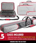 Protective cases for Automatic Drywall Taping And Finishing Tool Set With 10 Inch And 12 Inch Flat Boxes 3 Inch Angle Head MiniShot