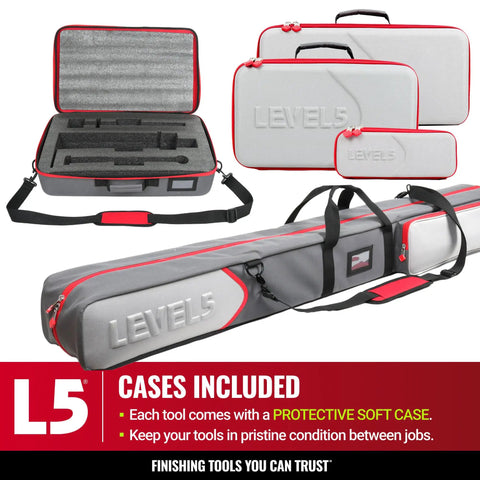 Protective cases for Automatic Drywall Taping And Finishing Tool Set With 10 Inch And 12 Inch Flat Boxes 3 Inch Angle Head MiniShot