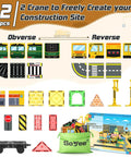 Magnetic Tiles Construction Set with Two Cranes STEM Building Blocks for Ages 3-7 Kid Friendly Rail Yard Rescue Theme