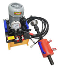 Heavy Duty 70 Ton Electric Hydraulic Track Pin Press For Excavator Sleeve Removal 220V, with pump, motor, and hoses.