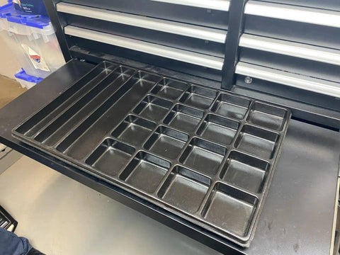 Heavy Duty Tool Tray Organizer For Tool Box, 25 Inch Long By 15.5 Inch Wide By 1.25 Inch High, Rubberized Fluid Resistant Construction