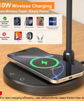 Wireless Charger LED Desk Lamp For Home Office And Dorm With 800 Lumens Small Desk Light and phone charging on base