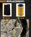 Before and after of CVT Transmission Filter Oil Pan Gasket Kit RE0F10D 31728-28X0A installation