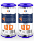 Two 5 Micron Pleated Sediment Water Filter 10x4.5 Cartridge For Whole House Replacement, Pristine Water Free Of Rust And Sand