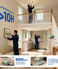 Self Leveling 360 Green Laser Level Kit With 50 Inch Tripod, Three 360 Degree Laser Lines For Construction, Tile And Picture Hanging