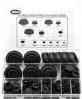 195 Pcs Black Silicone Hole Plugs Assortment Kit With Storage Box For Wire Gaps In Automotive Furniture Cabinet Electrical DIY Sealing And Cable Management Projects Super Easy Install, assorted sizes