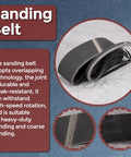 Badass 2X72 Sanding Belts 24 Grit Silicon Carbide 6 Pack showing durable overlap design for heavy-duty grinding.