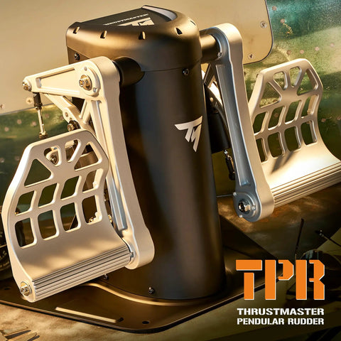 Flight Simulator Rudder Pedals With Pendular Technology And Hall Effect Sensing For Ultra Smooth Realistic Rudder Control On PC High Precision Pedal Set For Immersive Flying, black metal pedals