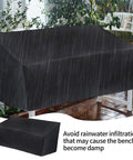 All Season Outdoor Bench Cover For 2 Seats Weatherproof Patio Furniture Protector Dustproof Waterproof Shield For Lawn Porch