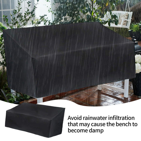 All Season Outdoor Bench Cover For 2 Seats Weatherproof Patio Furniture Protector Dustproof Waterproof Shield For Lawn Porch