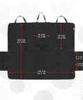 Waterproof Dog Car Seat Cover with Non Slip Back Seat Protector dimensions and fit guide for cars, trucks, SUVs.