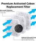 Dog Water Filter Replacement Six Pack For Petmate Replendish And Mason Gravity Waterers Boss Level Charcoal Filters