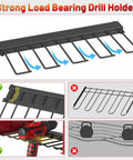 Power Tool Organizer Wall Mount With Charging Station For Garage And Workshop Eight Outlet Charger Holds Drills And Tools With Adjustable Rack And Multiple Hooks A Space Saving Gift For Fathers Day featuring strong load bearing drill holder.