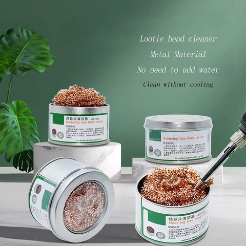 Soldering Iron Tip Cleaner Wire With Brass Sponge For Cleaning Soldering Iron Heads And Tips, durable cleaning wire.